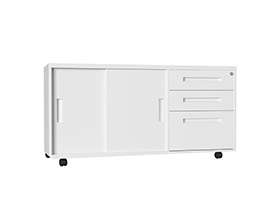 Metal lateral 3 drawer filing cabinet