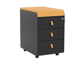 3Drawer Mobile Cabinet With Leather Handle